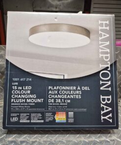 Hampton Bay 15 in color changing light fixture