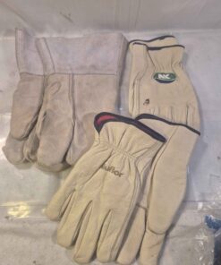 Deer hide and welding gloves
