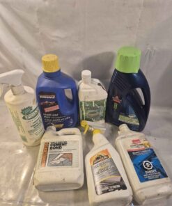 Assorted household cleaners
