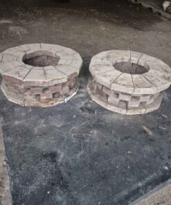 2 wooden planter supports