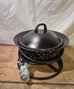 Propane fire pit with stones