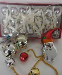 Box of Christmas tree bells & Santa with 3 bells treeornament