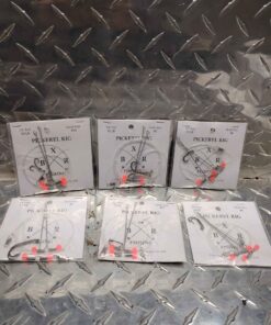 6 assorted size pickerel rigs