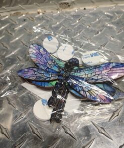 Qty 4 wooden dragonflies with self adhesive tape