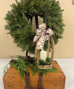 Wooden Lantern and Candle