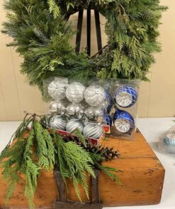 Royal Blue and Silver Christmas Balls