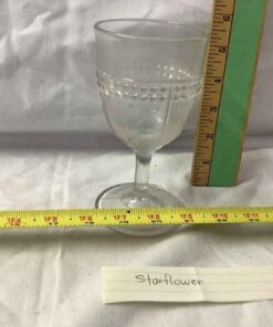 Nova Scotia Pressed Glass Goblet - Starflower