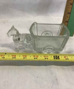 Lead Crystal Horse & Wagon