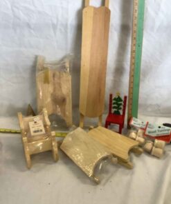 Box of Wooden Christmas Crafts