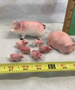 Miniature Porcelain Pigs (8)