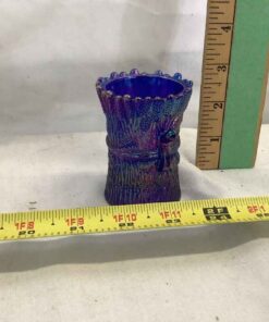 Cobalt Blue Toothpick Holder “Bob & Marge 1974”