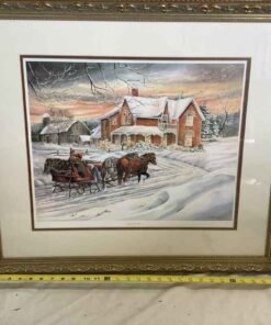 Framed Artwork “Lights of Home” by S. Deaville 29” x 25”