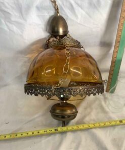 Amber shade (plastic) Hanging Lamp