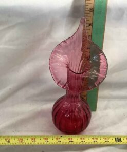 Fenton Cranberry Vase - Jack-in-the- pulpit