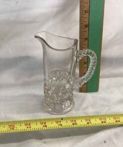 Pressed glass cream pitcher