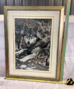 Framed Artwork - Wolves 31” x 40”