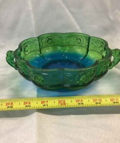 1960s era Jeannette Glass “Aztec Rose” double-handled Bowl