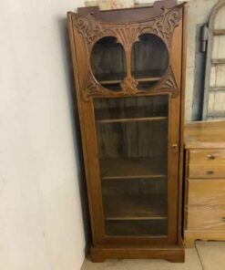 Curio Cabinet with wooden shelves