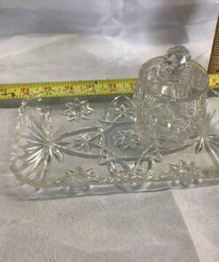 Condiment dish with lid and tray