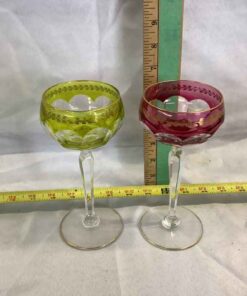 Bleikristall stemmed wine goblets