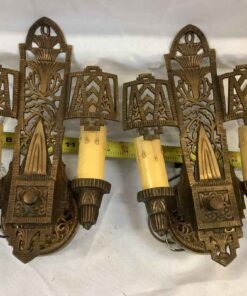 Pair of Antique Metal Wall Sconces