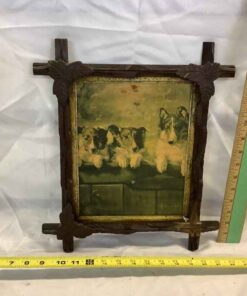 Vintage Picture Frame with Collie Dogs (as shown)