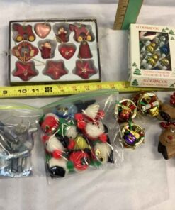 Assorted Christmas tree ornaments