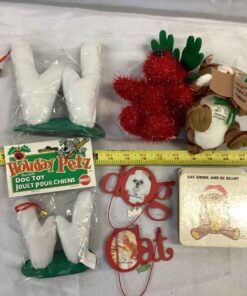 "Holiday Petz" durable dog toys, pet photo frames & 2 stuffed animals