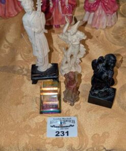 Assorted Statues, Etched Cube