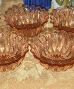 Pink Depression Dessert/fruit bowls