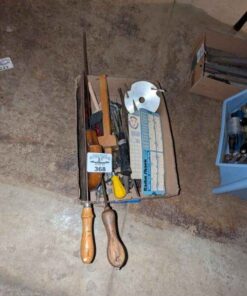 Hand Saws, assorted tools, carpenter's scroll, etc