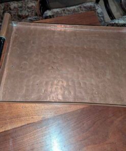 Hammer finished copper tray