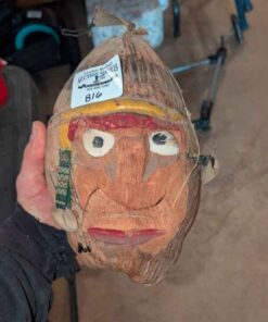 Folk art Coconut head carving