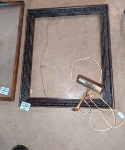 Vintage Wood Frame and picture lamp
