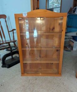 Double glass door wall mount cabinet