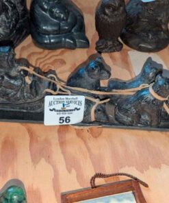 Dog sled team sculpture