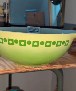Pyrex Green Dot squares Cinderella Bowl
