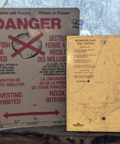 Fisheries and Ocean Danger sign & Blomidon Park trail system map