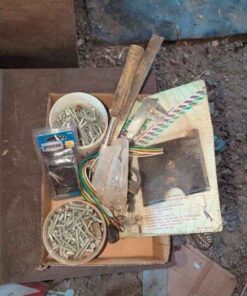 Four prong electrical receptacle, calipers, hand tools & hardware