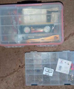 Fishing Tackle in plastic containers