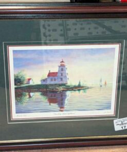Sudbury Ontario Artist "Strawberry Island Lighthouse" John Stopciati signed in pencil print