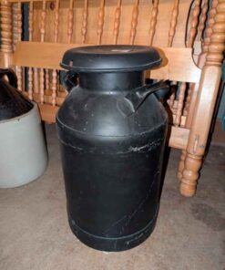 Painted Milk can with lid