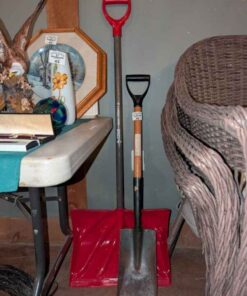 Yardworks snow shovel and square mouthed shovel