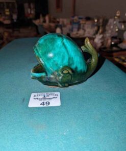 Blue mountain style pottery whale