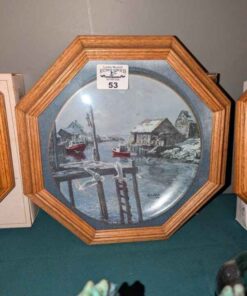 Keirstead "Dawn, Peggy's Cove" Collector plate in frame
