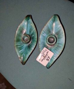 Blue Mountain pottery candle stick holders