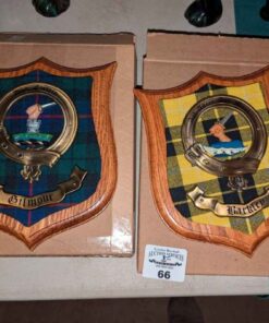 Gilmour & Barkley coat of arms wooden plaques