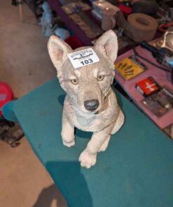 Wolf Pup Resin statue