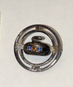 Birk's Sterling Curling rock pin