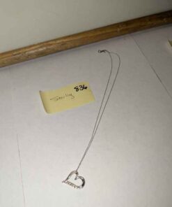 Sterling necklace with heart pendant